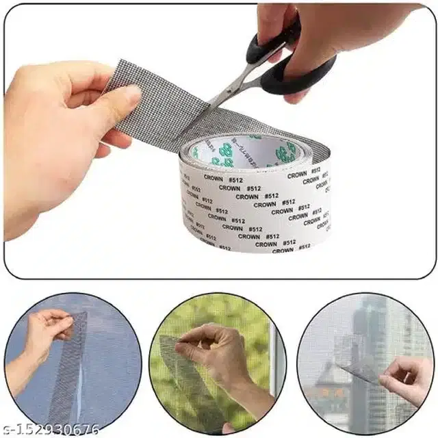Waterproof Window Mosquito Net Covering Mesh Tape, White
