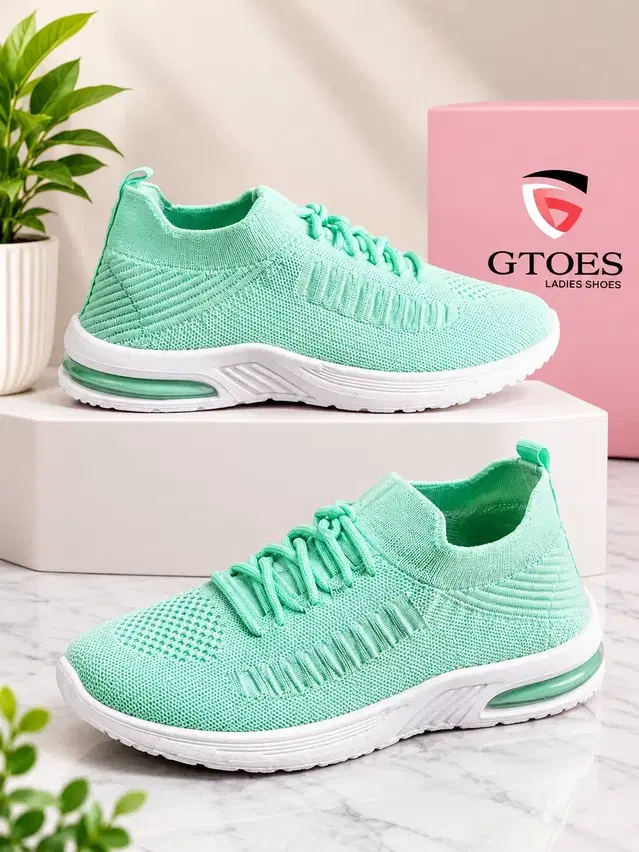 Casual Shoes for Women (Light Green, 5)