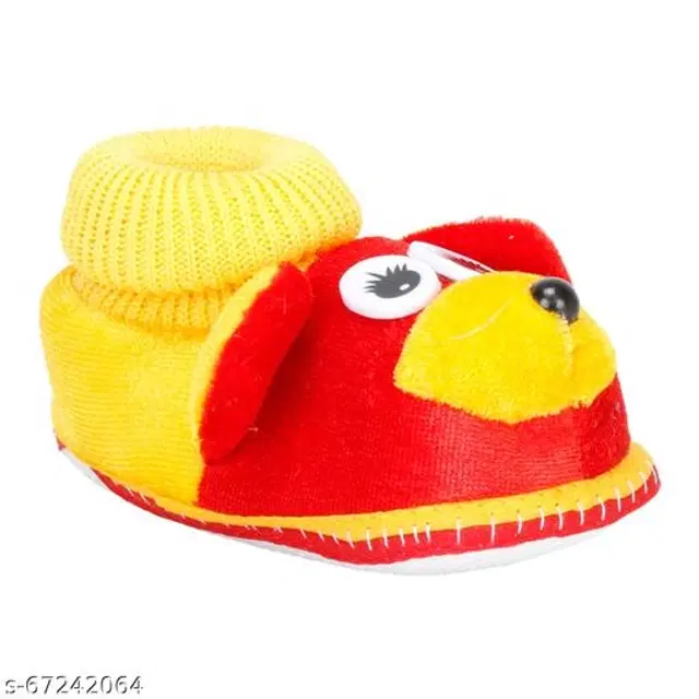 Booties for Infants (Red & Yellow, 6-9 Months)