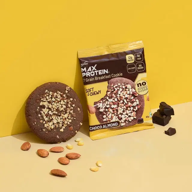 Ritebite Max Protein Choco Almond 10 g Protein Cookies 60 g