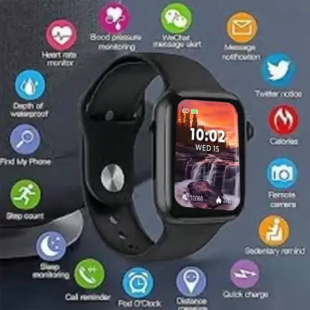 T500 Bluetooth Calling Smartwatch, Black