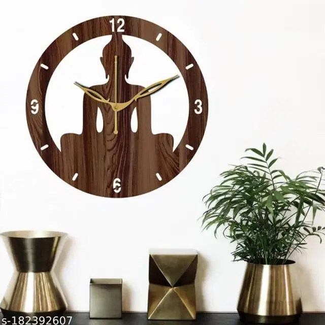 Wooden Wall Clock, Brown