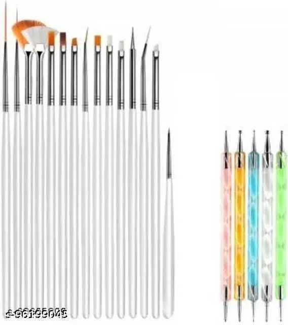 Bharti Professional Nail Art Supplies with Brush Set & Dotting Pen, Pink, Set of 2, B-14