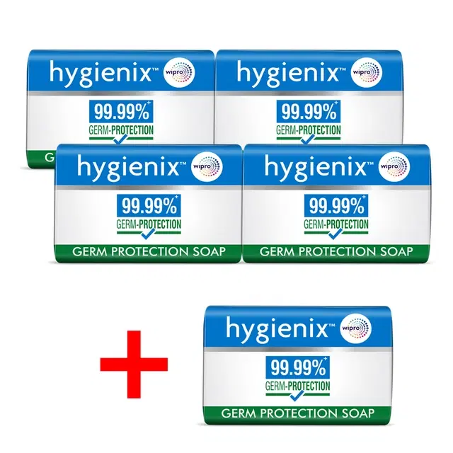 Hygienix Anti-Bacterial Germ Protection Soap 625 g (5X125 g) (Maha Pack)