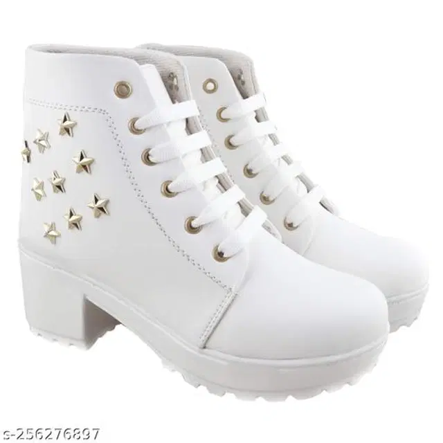 Boots for Women (White, 3)