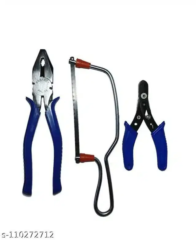 Hand Tool Kit, Set of 3, Multicolor