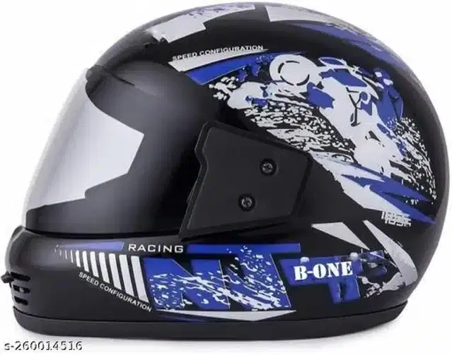 Full Face Helmet For Men & Women, Black & Blue