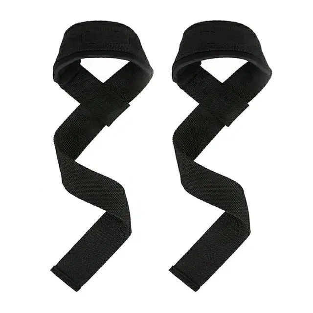 Weight Lifting Straps and Wrist Support, Black, Set of 1
