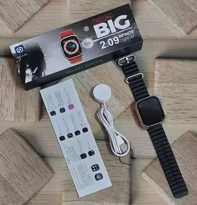 Silicone T800 Ultra Smartwatch, Black