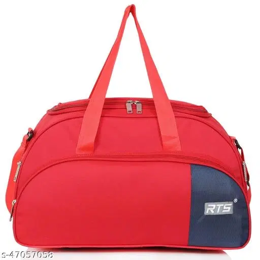 Polyester Duffel Bag, Red & Blue