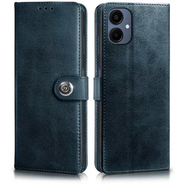 Artificial Leather Mobile Flip Cover for Samsung Galaxy A07 5G (Blue)
