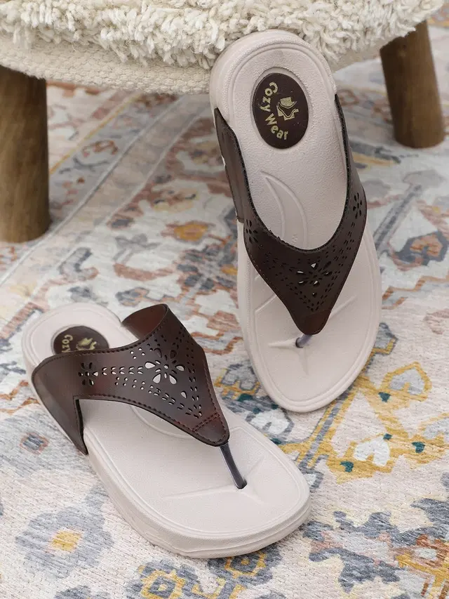Slippers for Women (Brown, 7)