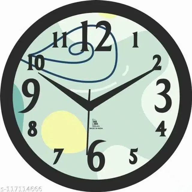 Designer Analog Wall Clock, Aqua Green