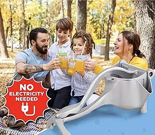 Aluminium Manual Hand Press Juicer, Silver