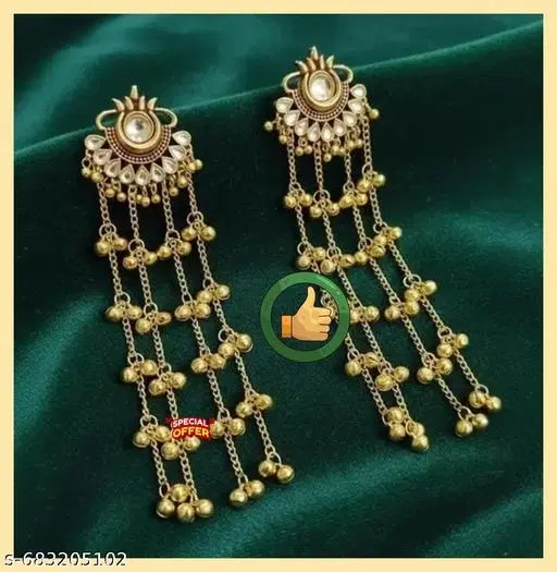 Samridhi Golden Kashmiri Earrings