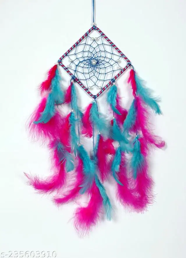 Feather Wall Hanging Dream Catcher, Multicolor