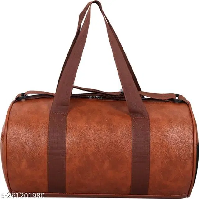 Faux Leather Gym Bags, Brown