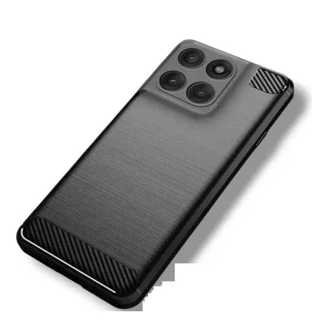Synthetic Pu Leather Back Cover For Motorola Edge 60 Pro 5G, Black