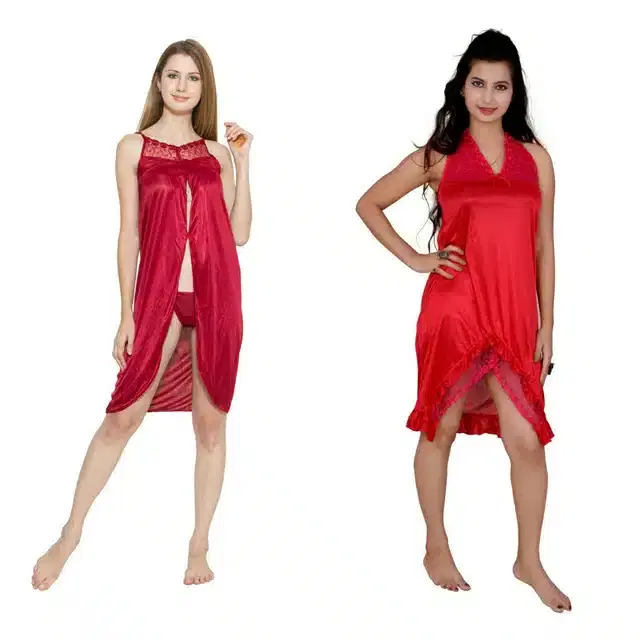 Babydoll for Women, Pack of 2 (Multicolor, Free Size)