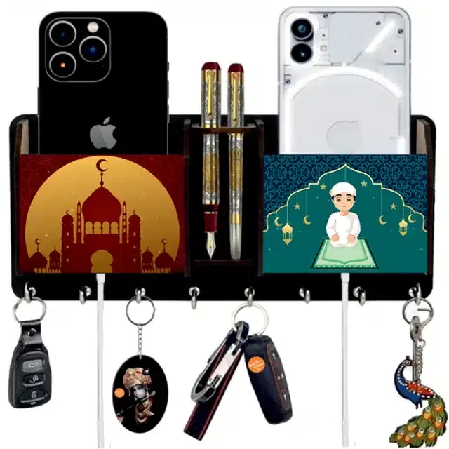 Wooden Key Holder, 9X5x2.5 Inches