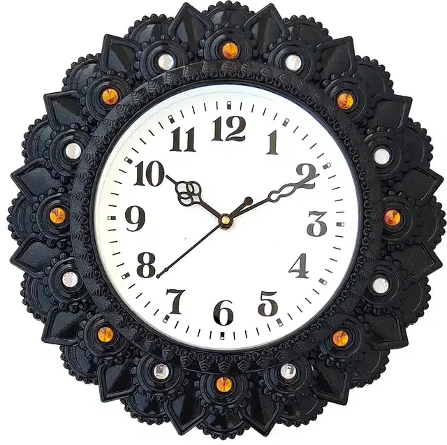 Analog Wall Clock for Home, Black
