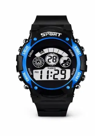 Digital Watch with Rubber Strap for Kids ,Blue