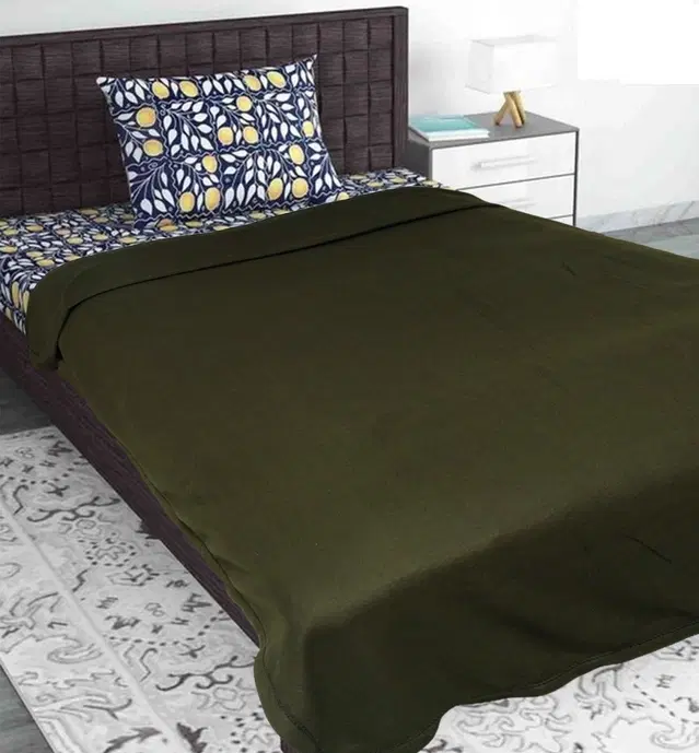 Fleece Blanket, Green, 60x90 Inches