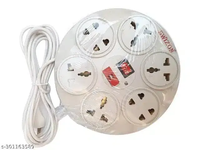 Plastic Universal Surge Protector, White