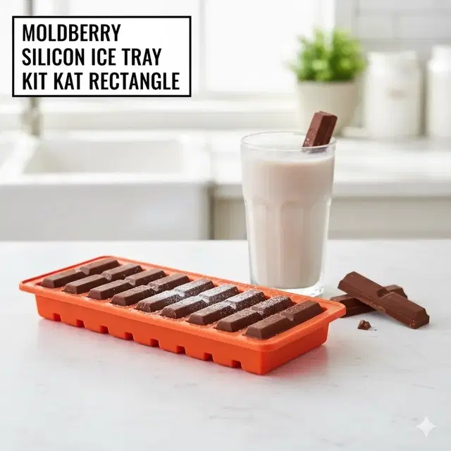 Moldberry Silicon Ice Tray Kit Kat Rectangle – 10 MB/8007