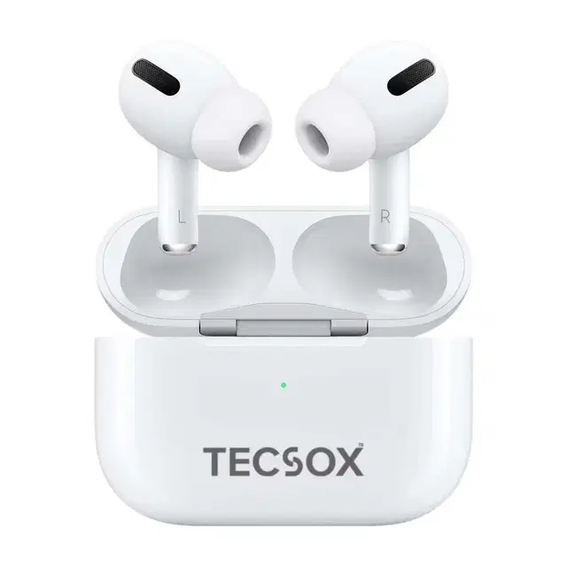 Tecsox TecPod In Ear Bluetooth Earbuds, White with 16 Hours Playback Time