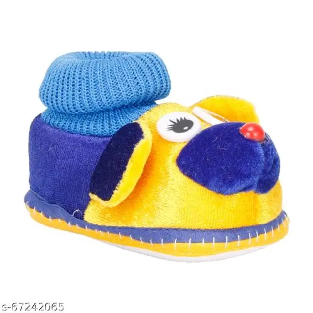 Booties for Infants (Blue & Yellow, 3-6 Months)