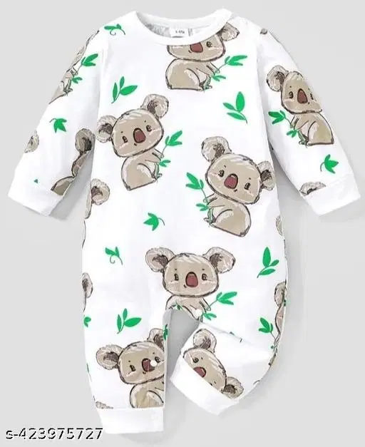 Cotton Rompers for Kids (Multicolor, 0-3 Months)