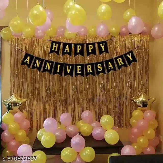 Anniversary Party Decoration Kit, Multicolor, Set of 82