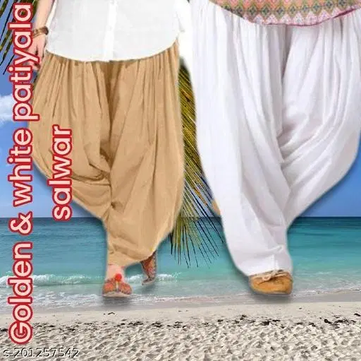 Salwar for Women, Pack of 2 (Beige, 28)