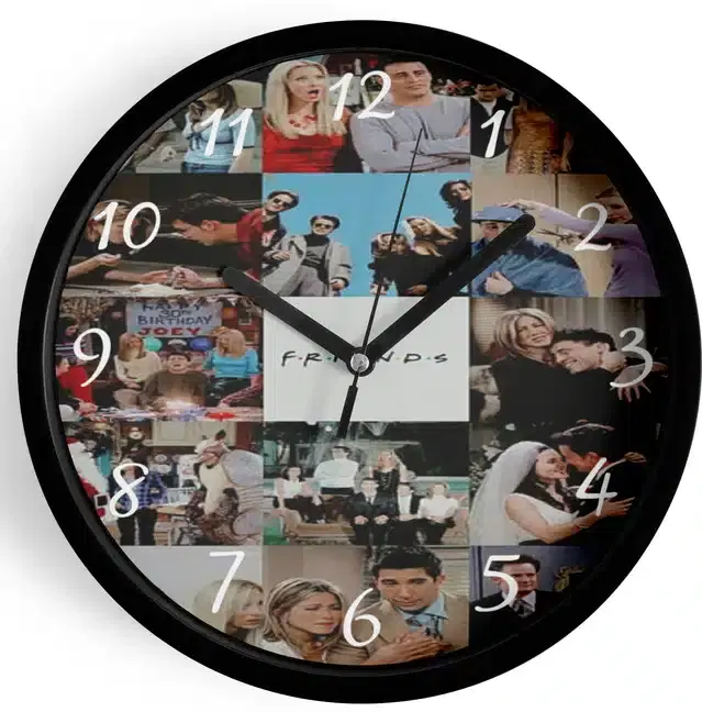 Analog Wall Clock for Home, Multicolor, 7 Inches