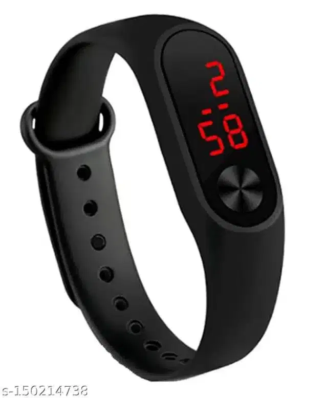 Digital Watch for Unisex (Black)