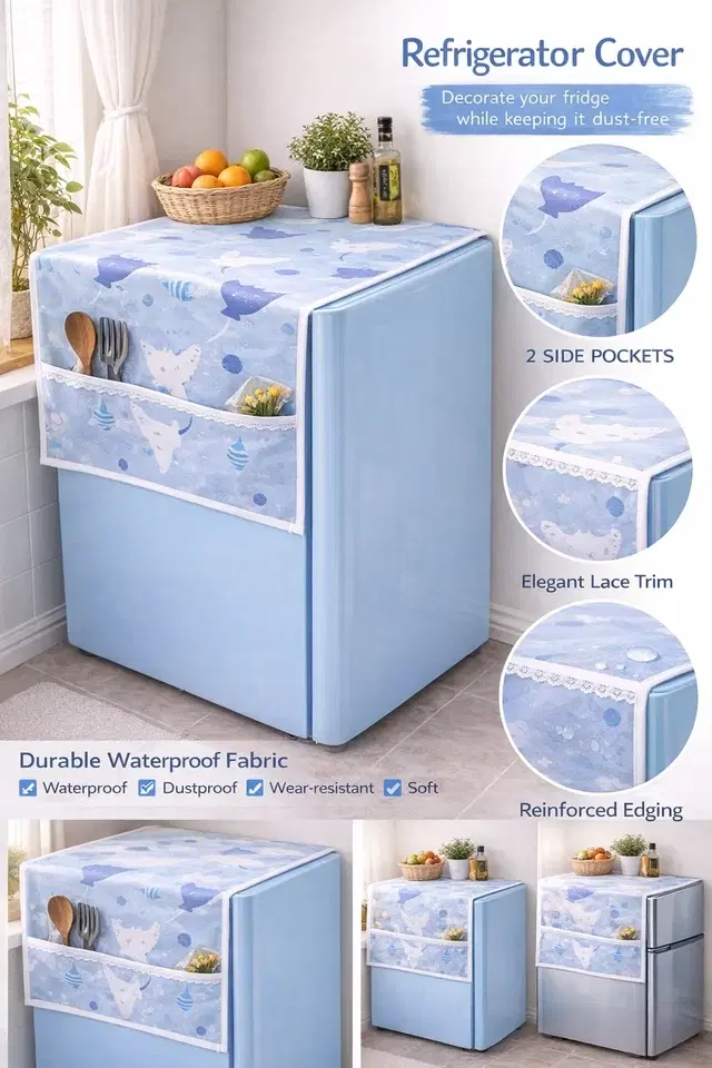 Aquatic Blue Proof fridge top cover
