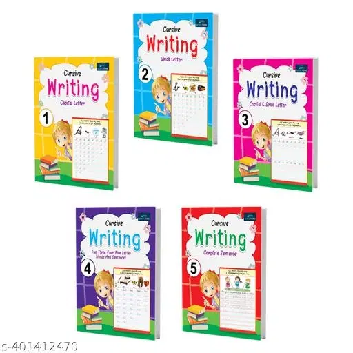Cursive Writing Books for Kids (Set of 5) - Spark Creativity and Language Skills