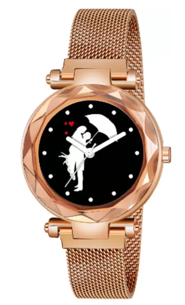 Analog Watch for Women & Girls (Rose Gold)