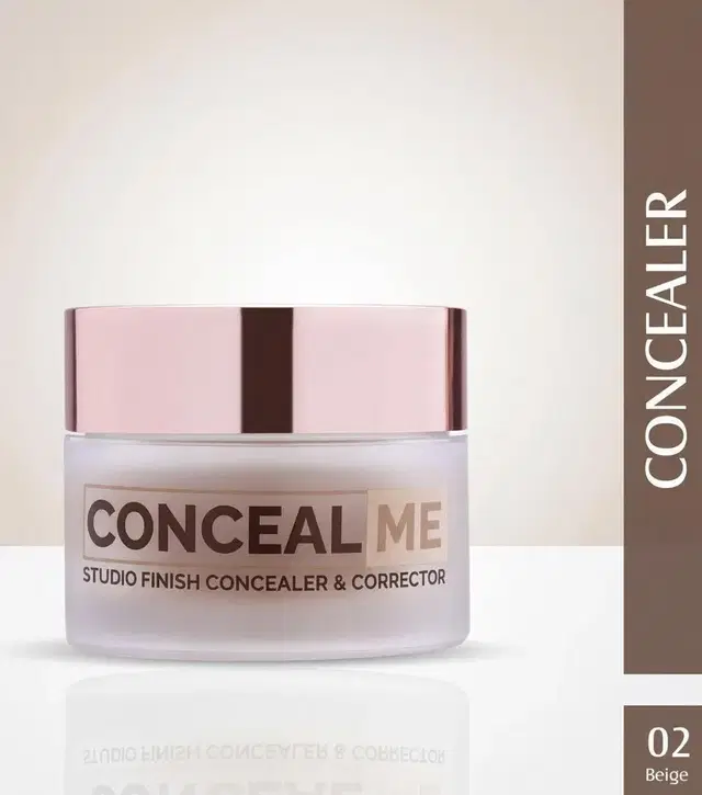 Glam21 Conceal Me Studio Finish Concealer & Corrector, 02-Beige, 7 g