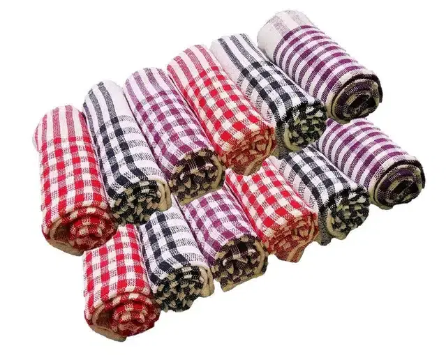 Multipurpose Kitchen Towels, Multicolor,  Pack of 12