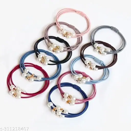 Everyday Scrunchies for Women (Blue, 3 Pcs)
