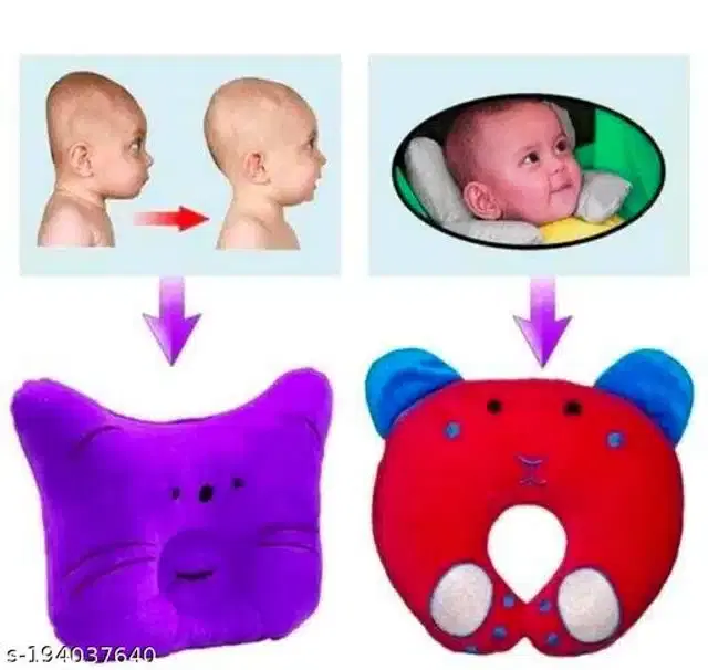 Pillow for Baby, Red & Purple, Pack of 2