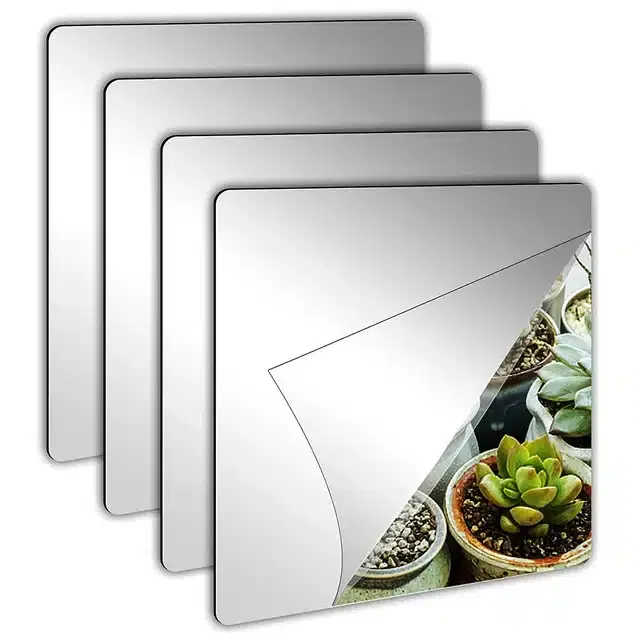 Acrylic Butterfly Mirror Sticker for Wall, 15x20 cm, Pack of 4