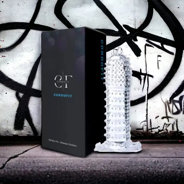 Crystal Dotted Reusable Condom for Men, Transparent, Pack of 1