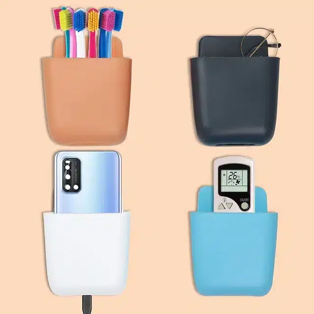 Wall Mounted Storage Box Combo, Multicolor, Pack of 4