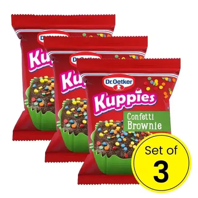 Dr. Oetker Kuppies Confetti Brownie 3X50 g (Pack of 3)
