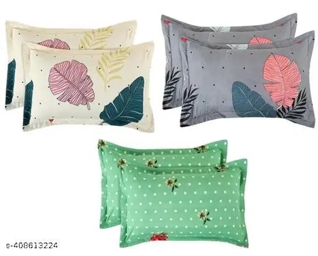 Cotton Pillow Covers, Multicolor, 18x28 inches, Pack of 6