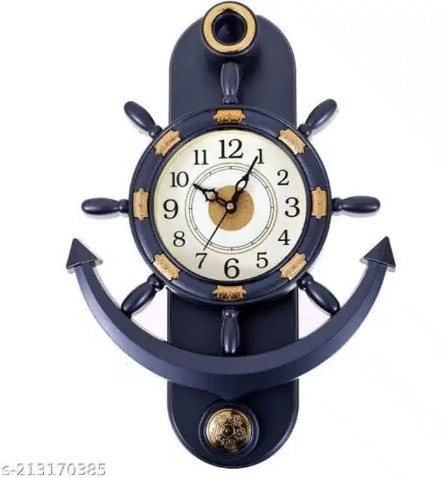 Plastic Analog Wall Clock, Multicolor