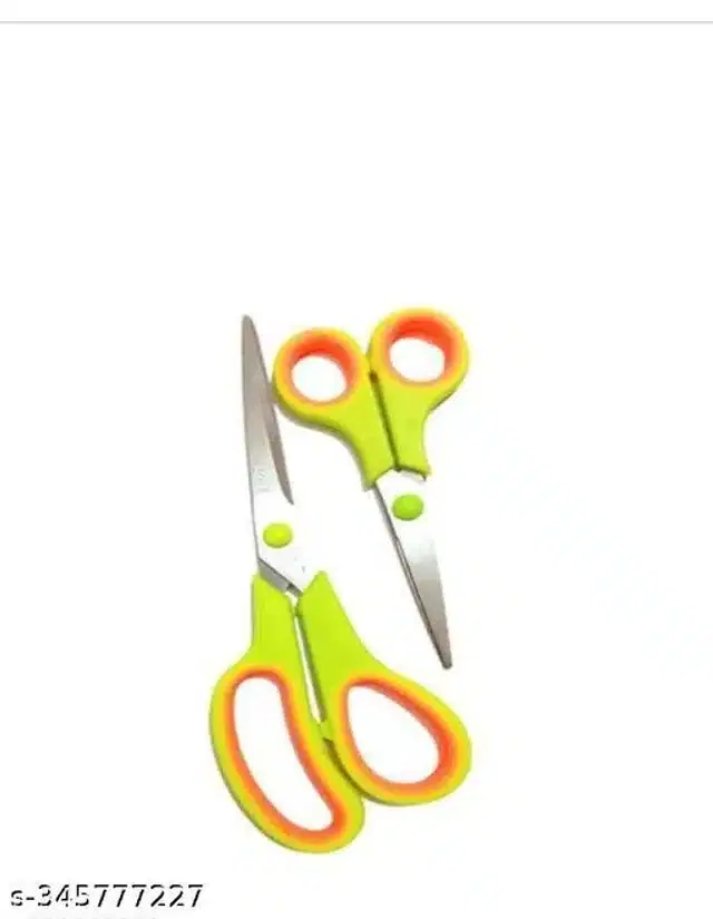 Stainless Steel Scissor, Multicolor, Pack of 2